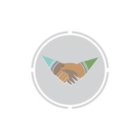 Hand shake icon vector background