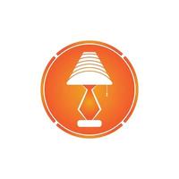 Bedroom lamp vector icon background