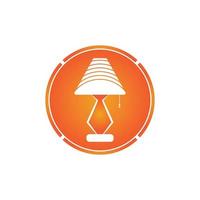 Bedroom lamp vector icon background