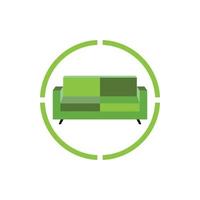 Sofa vector logo icon illustration background