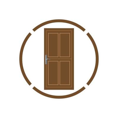 Modern doors front entrance doors house vector