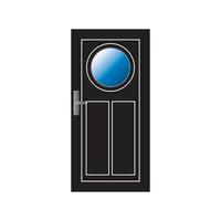 Modern doors front entrance doors house vector