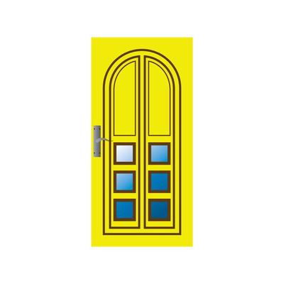 Modern doors front entrance doors house vector