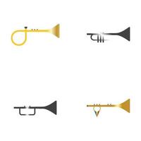 Trumpet music instrument vector icon
