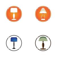 Bedroom lamp vector icon background