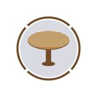 Table vector logo icon object background illustration