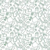 Diverse household trash seamless pattern vector