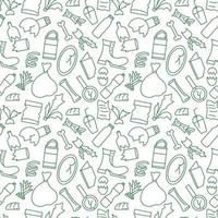 Diverse household trash seamless pattern vector