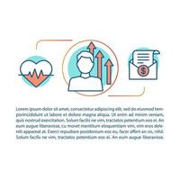 ilustración lineal del concepto de oferta de trabajo. crecimiento profesional. proceso de reclutamiento. trabajador potencial. artículo, folleto, página de revista. iconos de línea fina con texto. diseño de impresión. dibujo de contorno aislado vectorial vector