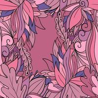 Floral seamless pattern with leaves, flowers and berries. vector