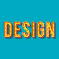 Design vintage 3d vector lettering. Retro bold font, typeface. Pop art yellow zig zag stylized text. Old school style letters. 90s, 80s poster, banner, t shirt typography. Turquoise color background