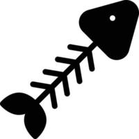 Ilustración de vector de esqueleto de pescado en un fondo. Símbolos de calidad premium. Iconos vectoriales para concepto y diseño gráfico.