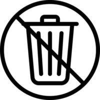 no bin vector illustration on a background.Premium quality symbols.vector icons for concept and graphic design.