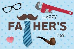 Happy Fathers Day greeting card. Happy Fathers Day poster. Vector. vector