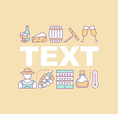 Wine industry word concepts banner. Winemaking. Vinification. Wine production. Winery. Isolated lettering typography idea with linear icons. Vector outline illustration