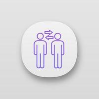 Partnership app icon. UI UX user interface. Partners, companions. Colleagues interaction. Teamwork. Web or mobile application. Vector isolated illustration