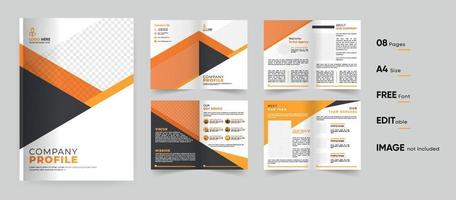 plantilla de diseño de folleto corporativo de perfil comercial vector de folleto comercial premium