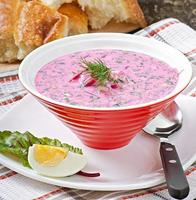 Cold soup with beetroot and yogurt photo