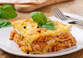 Classic Lasagna with bolognese sauce photo