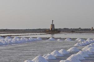 Saline Salt flats in Marsala photo