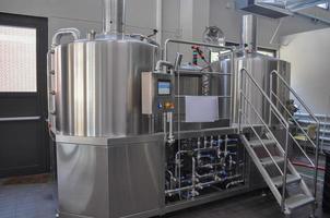 beer fermenter in brewery photo