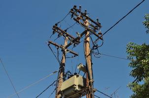 overhead power line photo