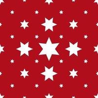 Seamless pattern of white stars on a red background photo