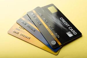 Credit card, cash card, financial business card Business card and online business photo