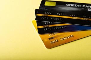 Credit card, cash card, financial business card Business card and online business photo