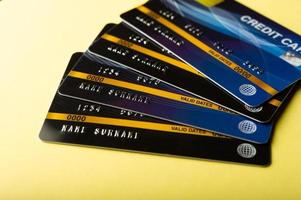 Credit card, cash card, financial business card Business card and online business photo