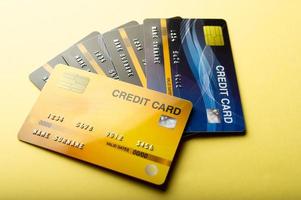 Credit card, cash card, financial business card Business card and online business photo