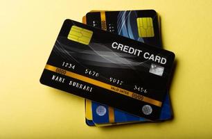 Credit card, cash card, financial business card Business card and online business photo