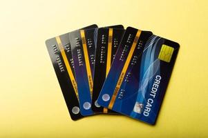 Credit card, cash card, financial business card Business card and online business photo