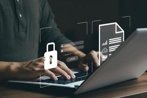 Cyber security internet and networking concept. information security and encryption, secure access to user's personal information, secure Internet access, cybersecurity. photo