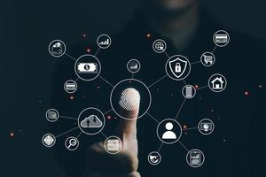 Digital transformation technology strategy,the transformation of ideas and the adoption of technology in business in the digital age, enhancing global business capabilities. photo