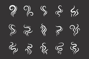 Smoke lines. Hot vapors that evaporate from food and beverages. vector