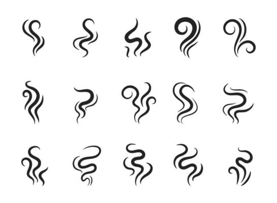 Smoke lines. Hot vapors that evaporate from food and beverages.