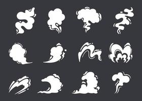 Smoke effect. Hot dust from the smokestack that floats in the air. vector