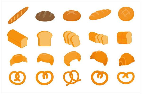 Baked bread vector. Healthy and Delicious Whole Grain Snacks