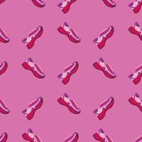 Seamless pattern with modern sneakers. Background with shoes for active lifestyle in doodle style. vector