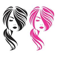 logotipo de cabello de salón de belleza vector