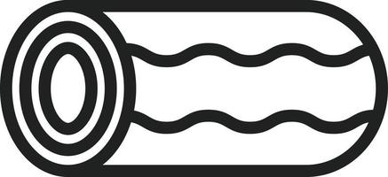 Cream swiss roll Line Icon vector