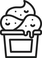 Ice cream Line Icon vector