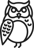 Owl Line Icon vector