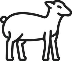 Lamb Line Icon vector