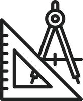 icono de línea de herramientas de geometría vector