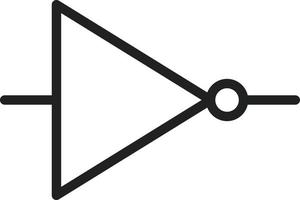 NOT Gate Line Icon vector