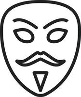 Hacker Mask Line Icon vector