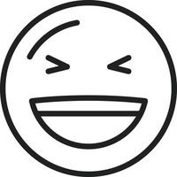 Grinning Squinting Face Line Icon vector