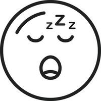 Sleeping Face Line Icon vector